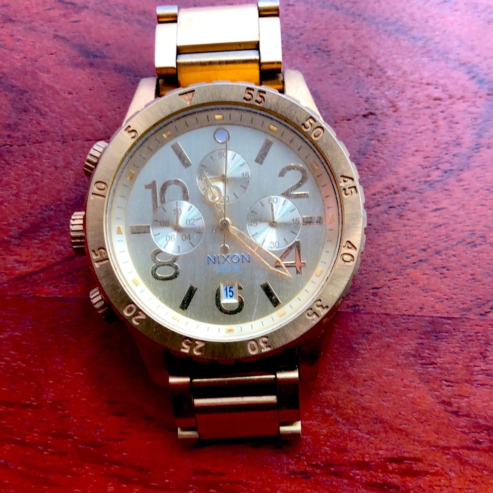 Nixon 48-20 Chrono Gold Watch